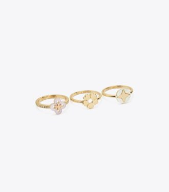 Juego de anillos apilables Forget Me Not