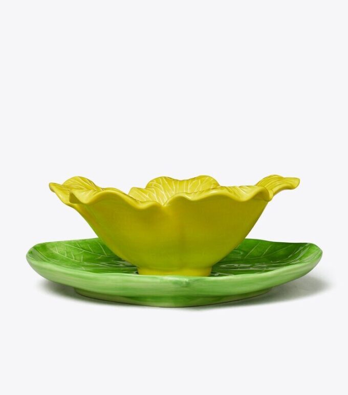 Juego de plato y tazón Lily Pad Juego de plato y tazón Lily Pad