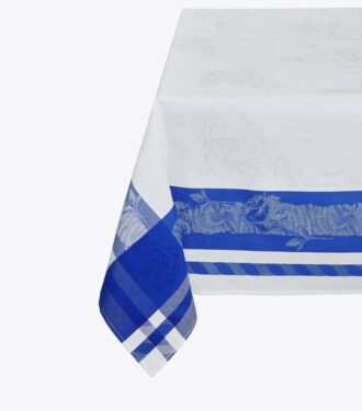 Mantel cuadrado de jacquard rosa, 178 cm