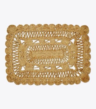 Mantel individual rectangular de yute, juego de 4
