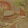 Mantel redondo Butterfly Batik, 108″