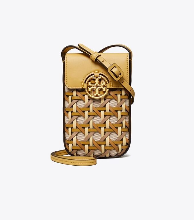 Miller Bolso bandolera para teléfono con tejido de cesta Miller Bolso bandolera para teléfono con tejido de cesta