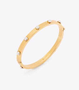 Miller Stud Pulsera con bisagra y perlas de 5 mm