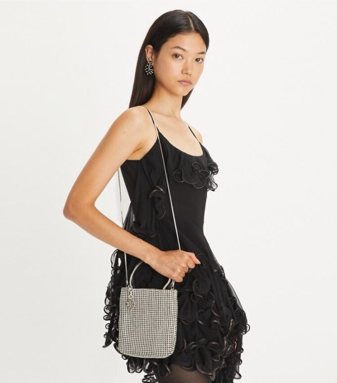 Mini bolso tote con adornos de cristales Night Owl Mini bolso tote con adornos de cristales Night Owl