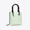Mini bolso tote con asas de satén serpiente Mini bolso tote con asas de satén serpiente