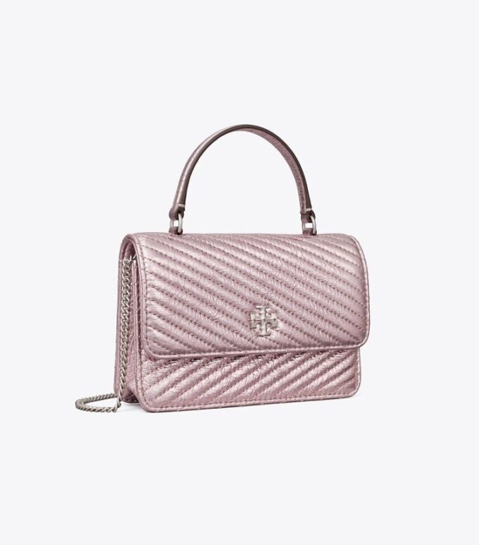 Mini Kira Moto Quilt Metallic Top-Handle Crossbody Mini Kira Moto Quilt Metallic Top-Handle Crossbody