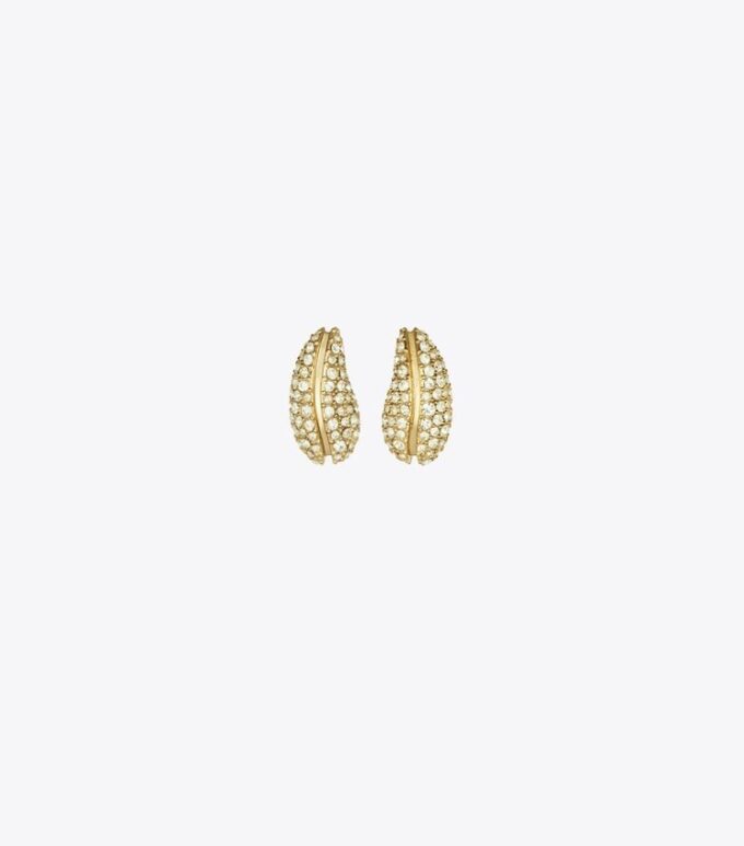 Mini pendientes perforados con pavé Mini pendientes perforados con pavé