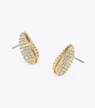 Mini pendientes perforados con pavé