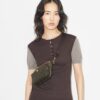 Mini riñonera de lona recubierta con T Monogram Mini riñonera de lona recubierta con T Monogram