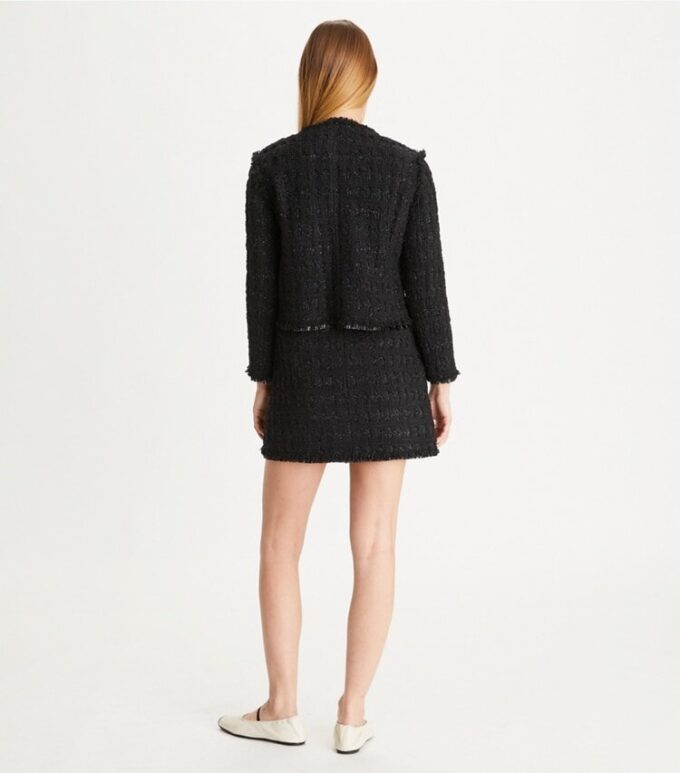 Minifalda de tweed con lentejuelas Minifalda de tweed con lentejuelas