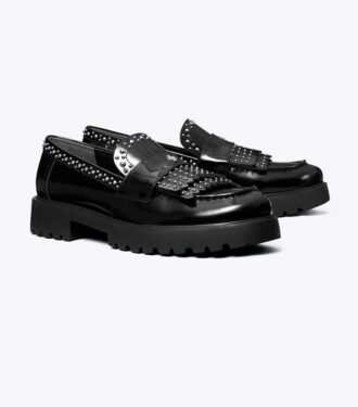 Mocasines clásicos con flecos y suela gruesa
