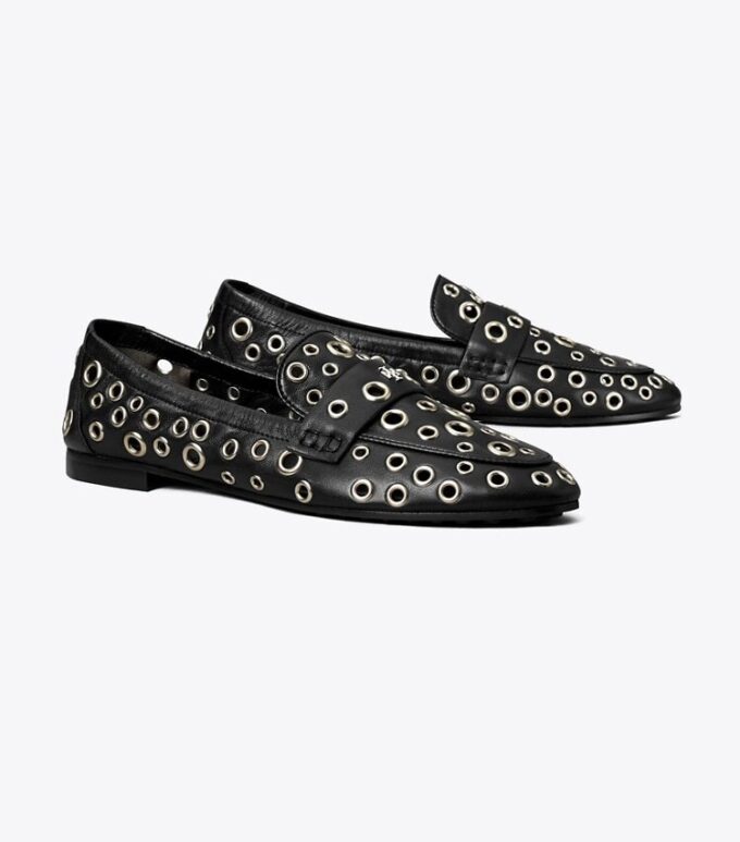 Mocasines de ballet con ojales