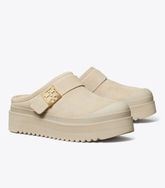 Mules con plataforma de piel de oveja Mellow
