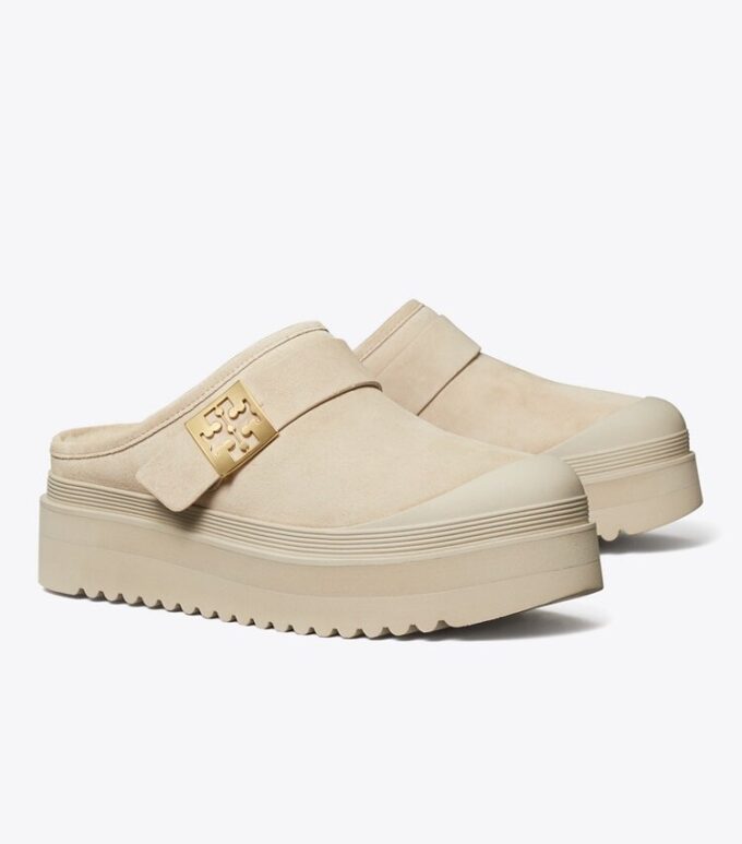Mules con plataforma de piel de oveja Mellow Mules con plataforma de piel de oveja Mellow