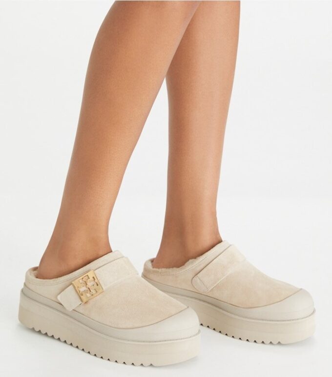 Mules con plataforma de piel de oveja Mellow Mules con plataforma de piel de oveja Mellow