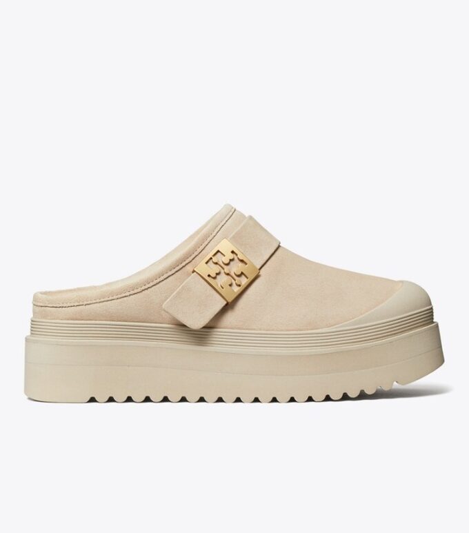 Mules con plataforma de piel de oveja Mellow Mules con plataforma de piel de oveja Mellow