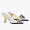 Mules con tacones desiguales Patos Mules con tacones desiguales Patos