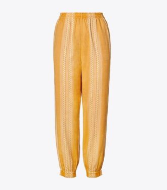 Pantalón ajustado a rayas hasta el tobillo