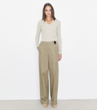 Pantalón de algodón desgastado