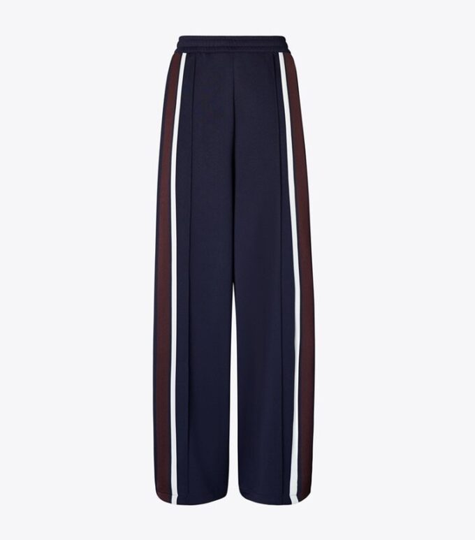 Pantalón de chándal de jersey con pierna ancha Pantalón de chándal de jersey con pierna ancha