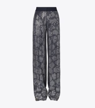Pantalón de viscosa con adornos