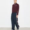 Pantalón deportivo de nylon de pierna ancha Pantalón deportivo de nylon de pierna ancha