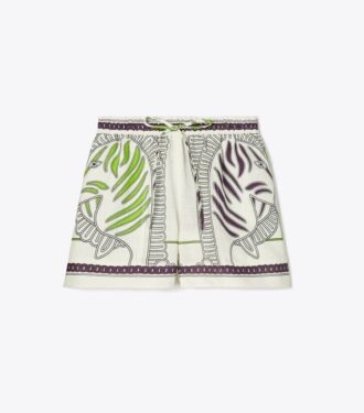 Pantalones cortos de lino estampados