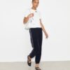 Pantalones de chándal de terciopelo con logotipo T Pantalones de chándal de terciopelo con logotipo T