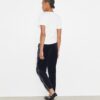 Pantalones de chándal de terciopelo con logotipo T Pantalones de chándal de terciopelo con logotipo T