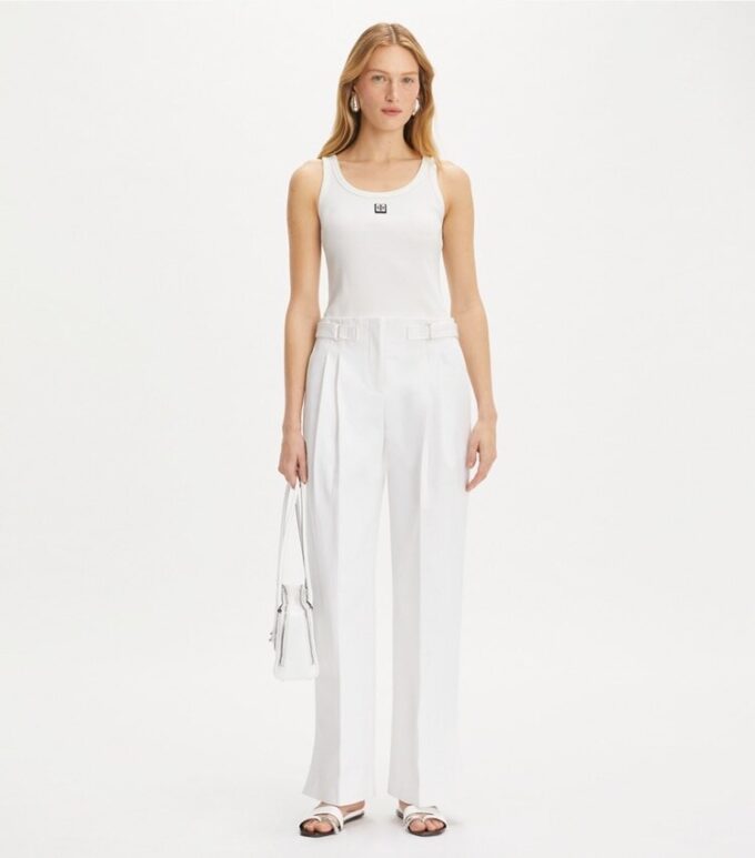 Pantalones de sarga de algodón