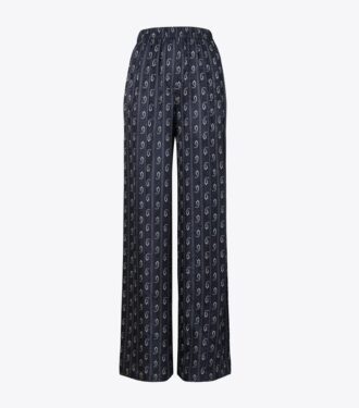 Pantalones jacquard de corte holgado