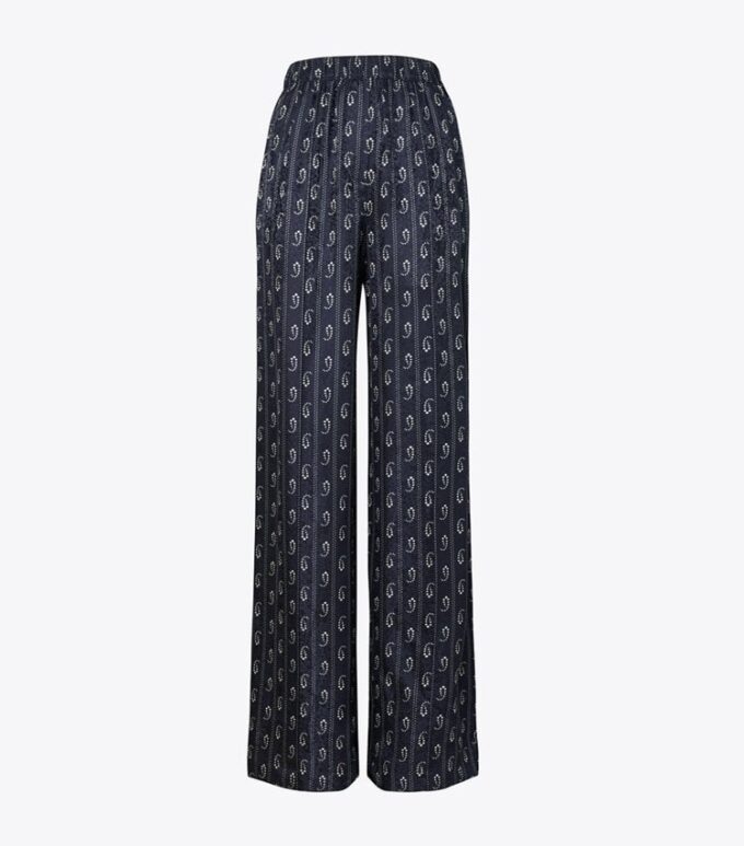 Pantalones jacquard de corte holgado
