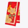 Pañuelo cuadrado de seda con estampado floral Compass Pañuelo cuadrado de seda con estampado floral Compass
