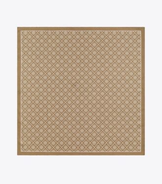 Pañuelo de seda de doble cara con monograma T Monogram
