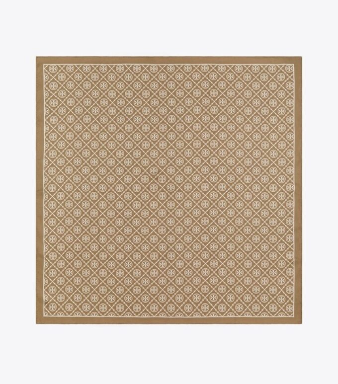 Pañuelo de seda de doble cara con monograma T Monogram Pañuelo de seda de doble cara con monograma T Monogram