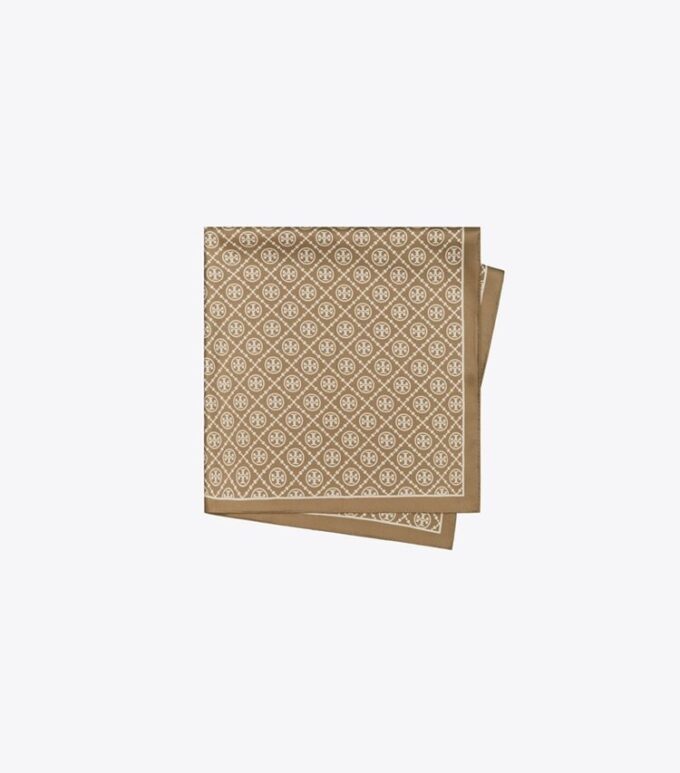 Pañuelo de seda de doble cara con monograma T Monogram Pañuelo de seda de doble cara con monograma T Monogram