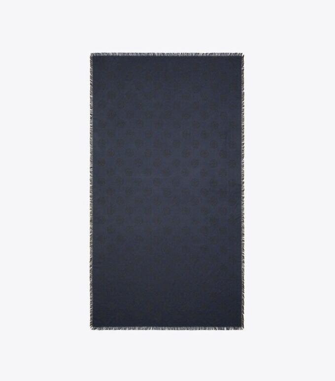 Pañuelo rectangular de viaje con logotipo medallón