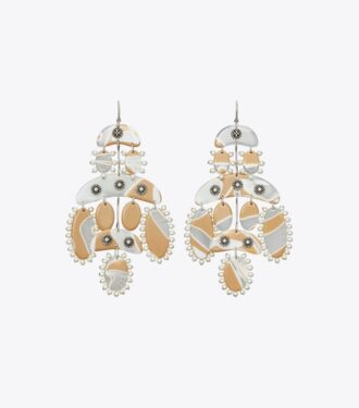 Pendientes abstractos con cuentas tipo candelabro