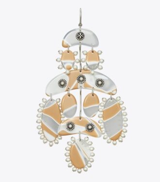 Pendientes abstractos con cuentas tipo candelabro