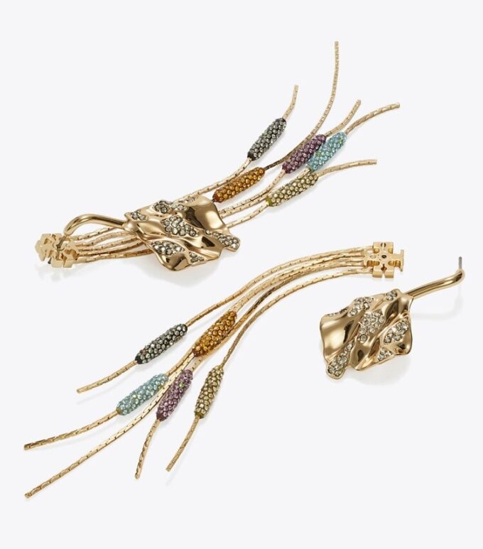Pendientes adornados delante y detrás Runway Pendientes adornados delante y detrás Runway