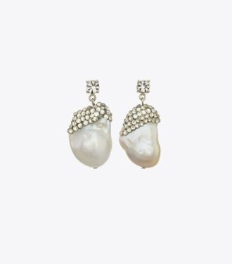 Pendientes con cristal Moondance y perla