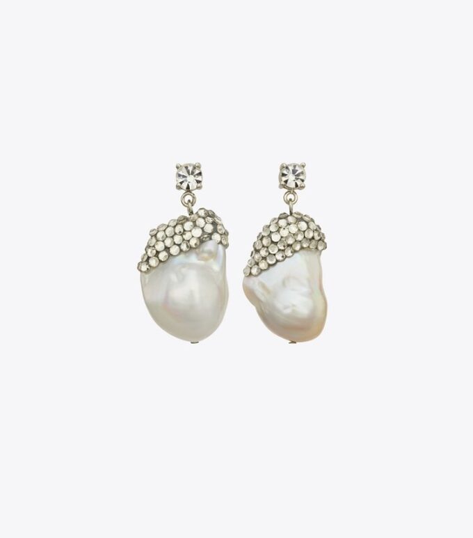 Pendientes con cristal Moondance y perla Pendientes con cristal Moondance y perla