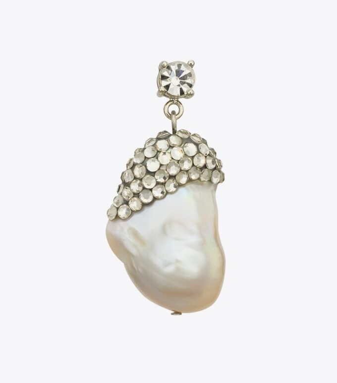 Pendientes con cristal Moondance y perla Pendientes con cristal Moondance y perla