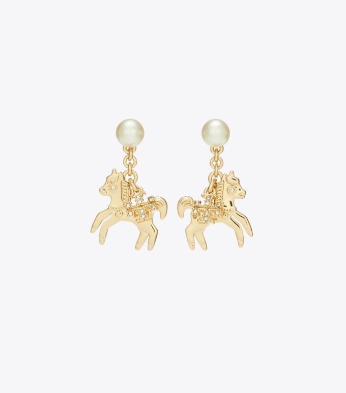 Pendientes con dije de caballo Curiosity Pendientes con dije de caballo Curiosity