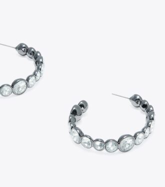 Pendientes de aro con cristales