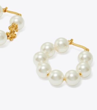 Pendientes de aro con perlas Kira