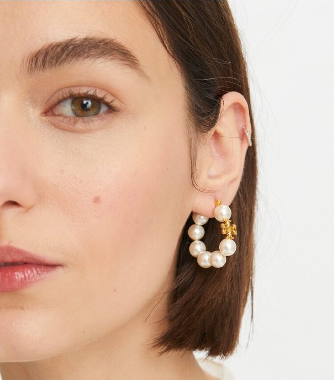 Pendientes de aro con perlas Kira Pendientes de aro con perlas Kira