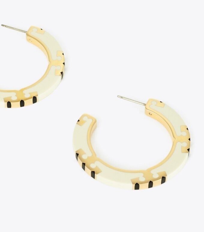 Pendientes de aro Icon Enamel