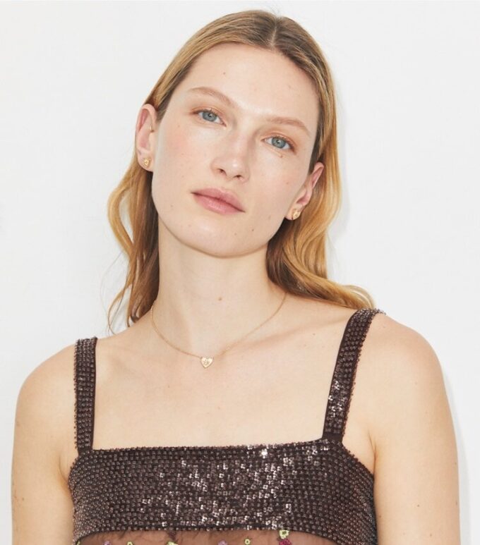Collar con colgante de corazón Forget Me Not