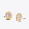 Pendientes de botón pavé Forget Me Not
